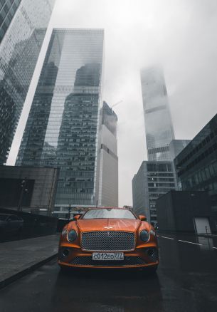 Обои 1640x2360 Bentley, город, туман