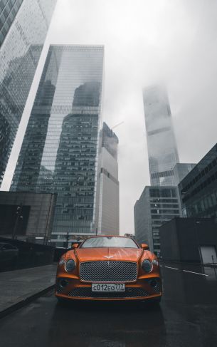 Обои 1752x2800 Bentley, город, туман