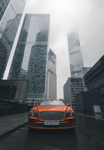 Обои 1640x2360 Bentley, город, туман