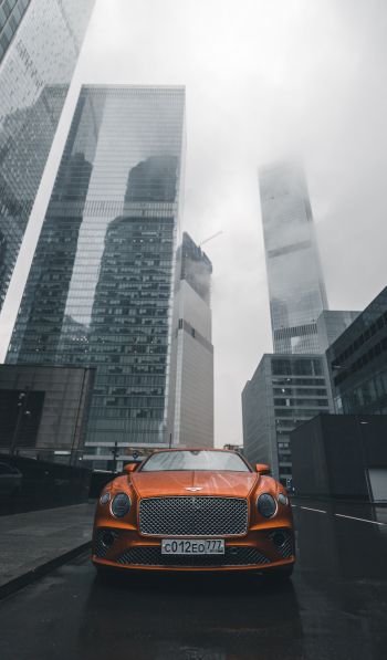 Bentley, city, fog Wallpaper 600x1024