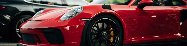 Porsche 911, sports car Wallpaper 1590x400