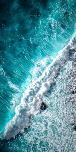 sea, sea foam, azure Wallpaper 720x1440