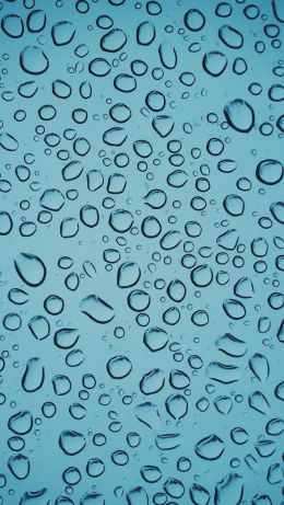 drops, blue Wallpaper 640x1136