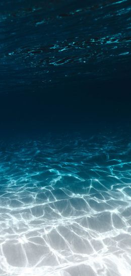 sea, underwater, blue Wallpaper 1080x2280
