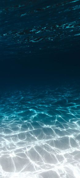 sea, underwater, blue Wallpaper 1440x3200