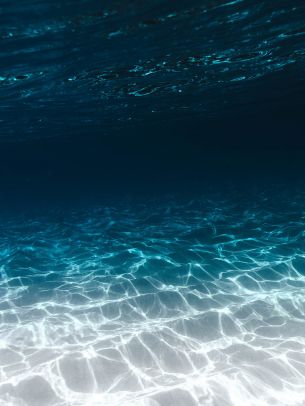 sea, underwater, blue Wallpaper 1536x2048