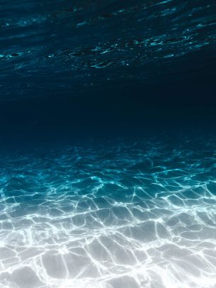 sea, underwater, blue Wallpaper 2048x2732