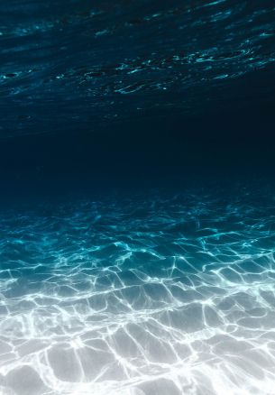 sea, underwater, blue Wallpaper 1640x2360