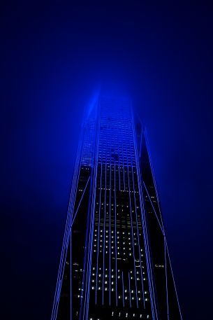 skyscraper, night, neon Wallpaper 4000x6000