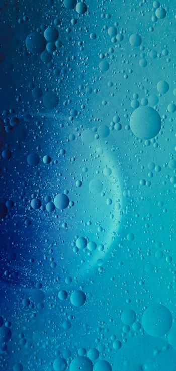 water, drops, bubbles Wallpaper 1080x2280