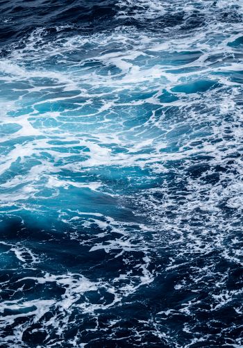 sea, sea foam, blue Wallpaper 1668x2388