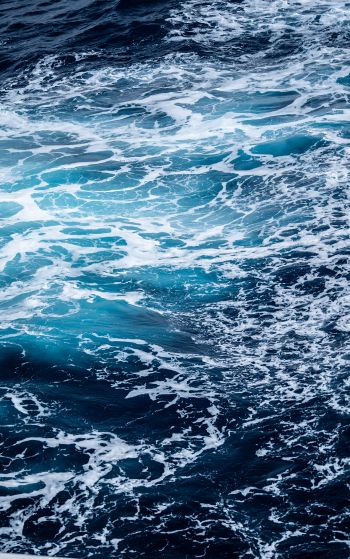 sea, sea foam, blue Wallpaper 1752x2800