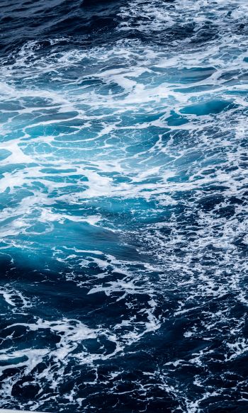 sea, sea foam, blue Wallpaper 1200x2000