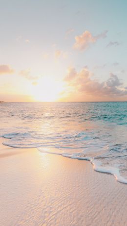 beach, sea, sunset Wallpaper 640x1136