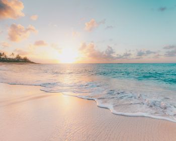 beach, sea, sunset Wallpaper 1280x1024