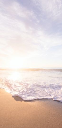 beach, sea, sunset Wallpaper 1440x2960