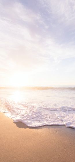 beach, sea, sunset Wallpaper 828x1792
