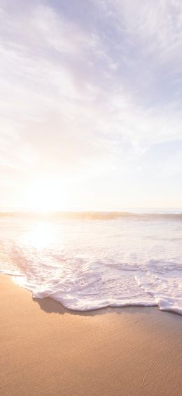 beach, sea, sunset Wallpaper 1080x2340