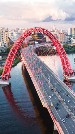 Zhivopisny Bridge, Moscow, Russia Wallpaper 720x1280