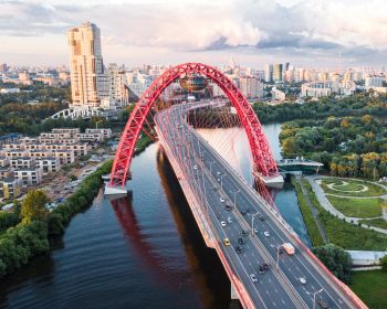 Zhivopisny Bridge, Moscow, Russia Wallpaper 1280x1024