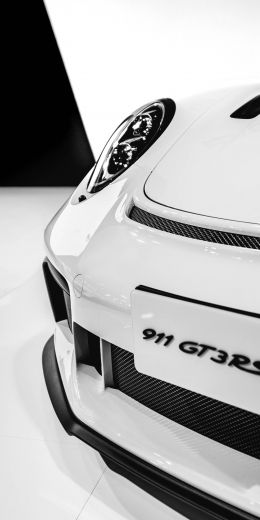 Porsche 911 GT3 RS, white, sports car Wallpaper 720x1440