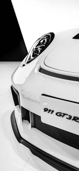 Обои 1080x2340 Porsche 911 GT3 RS, белый, спортивная машина