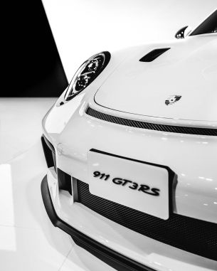 Porsche 911 GT3 RS, white, sports car Wallpaper 2851x3564
