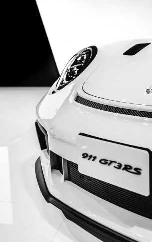 Обои 1752x2800 Porsche 911 GT3 RS, белый, спортивная машина