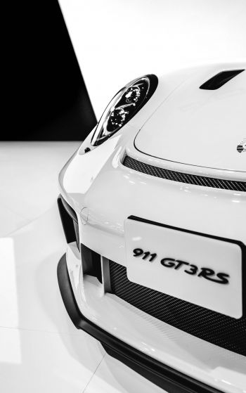 Обои 1752x2800 Porsche 911 GT3 RS, белый, спортивная машина