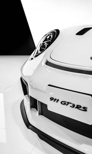 Обои 1200x2000 Porsche 911 GT3 RS, белый, спортивная машина