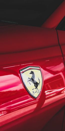 red ferrari, sports car Wallpaper 720x1440