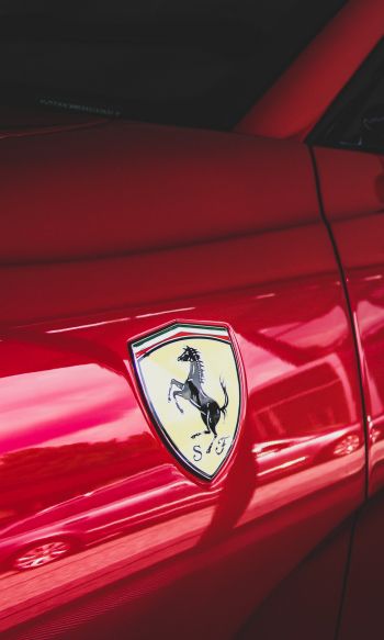 Обои 1200x2000 красный Ferrari, спортивная машина