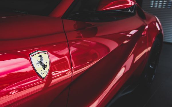 red ferrari, sports car Wallpaper 1920x1200