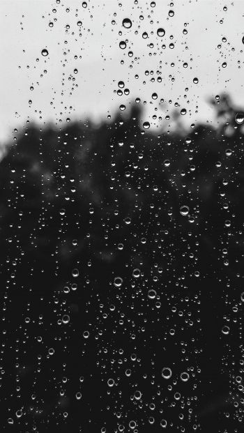 raindrops, black Wallpaper 640x1136