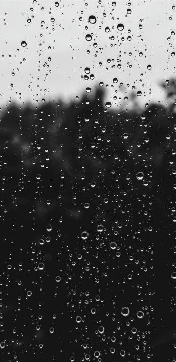 raindrops, black Wallpaper 1080x2220