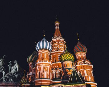 Обои 1280x1024 Храм Василия Блаженного, Москва, Россия