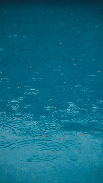 raindrops, rain, blue Wallpaper 720x1280