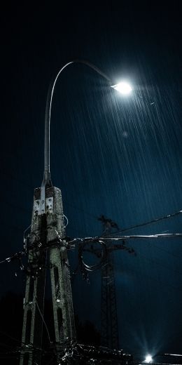 rain, night, flashlight Wallpaper 720x1440