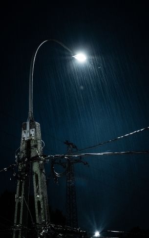 rain, night, flashlight Wallpaper 1752x2800