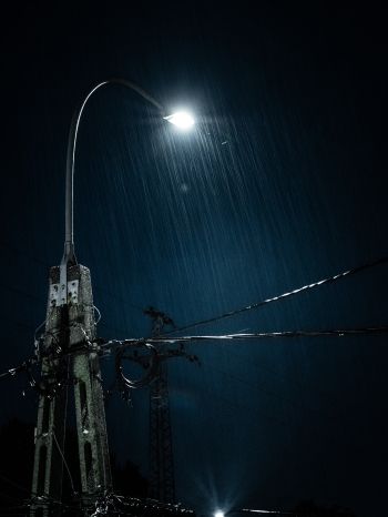 rain, night, flashlight Wallpaper 1620x2160