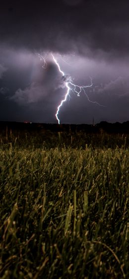 bad weather, clouds, lightning Wallpaper 1170x2532