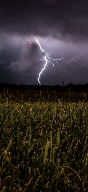 bad weather, clouds, lightning Wallpaper 1080x2340