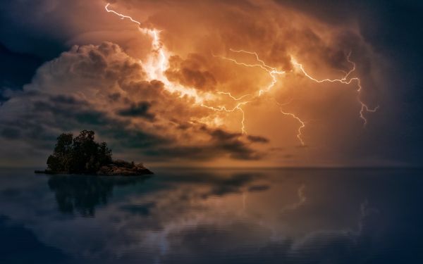 thunderstorm, lightning, bad weather Wallpaper 1920x1200