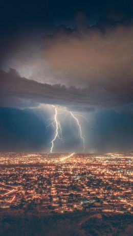 thunderstorm, bad weather, clouds Wallpaper 1080x1920