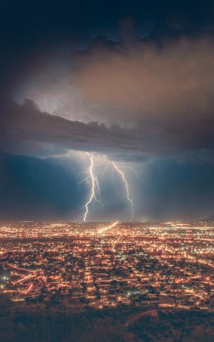 thunderstorm, bad weather, clouds Wallpaper 1752x2800