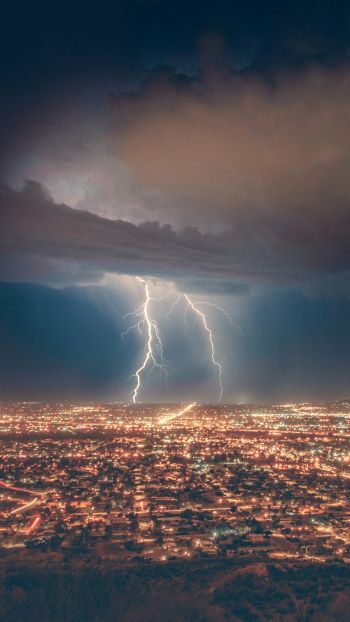 thunderstorm, bad weather, clouds Wallpaper 750x1334