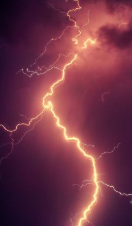 thunderstorm, lightning, bad weather Wallpaper 600x1024