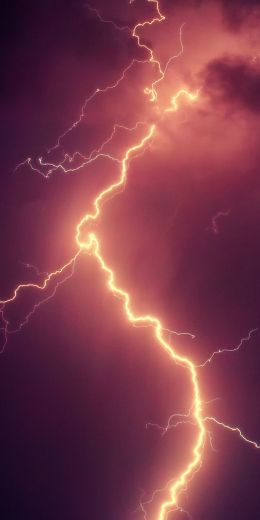 thunderstorm, lightning, bad weather Wallpaper 720x1440