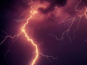 thunderstorm, lightning, bad weather Wallpaper 1024x768