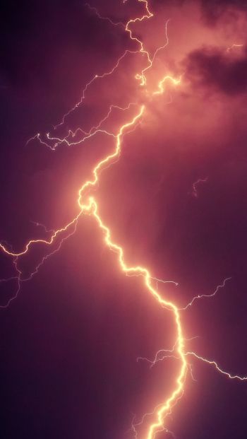thunderstorm, lightning, bad weather Wallpaper 640x1136